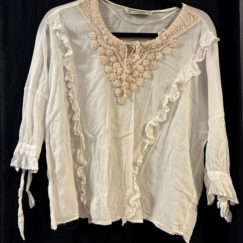Zara Basic White Blouse - image 1